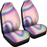 Pink And Teal Holographic Print Universal Fit Car Seat Covers 102422