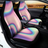 Pink And Teal Holographic Print Universal Fit Car Seat Covers 102422