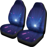 Pink And Teal Lights Speed Print Universal Fit Car Seat Covers 102422