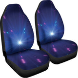 Pink And Teal Lights Speed Print Universal Fit Car Seat Covers 102422