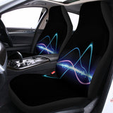 Pink And Teal Sound Wave Print Universal Fit Car Seat Covers 102422