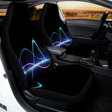 Pink And Teal Sound Wave Print Universal Fit Car Seat Covers 102422