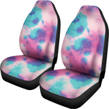 Pink And Teal Tie Dye Print Universal Fit Car Seat Covers 102422