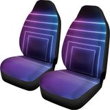 Pink And Teal Tunnel Lights Print Universal Fit Car Seat Covers 102422