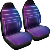 Pink And Teal Tunnel Lights Print Universal Fit Car Seat Covers 102422