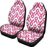 Pink And White Breast Cancer Print Universal Fit Car Seat Covers 102422