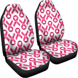 Pink And White Breast Cancer Print Universal Fit Car Seat Covers 102422