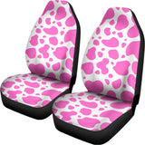 Pink And White Cow Print Universal Fit Car Seat Covers 102422