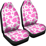 Pink And White Cow Print Universal Fit Car Seat Covers 102422