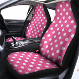 Pink And White Polka Dot Pattern Print Universal Fit Car Seat Covers 102422