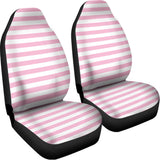 Pink And White Striped Pattern Print Universal Fit Car Seat Covers 102422