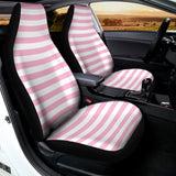 Pink And White Striped Pattern Print Universal Fit Car Seat Covers 102422