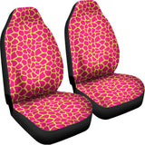 Pink And Yellow Giraffe Pattern Print Universal Fit Car Seat Covers 102422