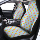 Pink And Yellow Macaron Pattern Print Universal Fit Car Seat Covers 102422