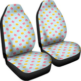 Pink And Yellow Macaron Pattern Print Universal Fit Car Seat Covers 102422
