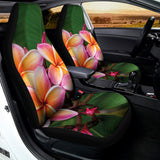 Pink And Yellow Plumeria Flower Print Universal Fit Car Seat Covers 102422