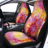 Pink And Yellow Tie Dye Print Universal Fit Car Seat Covers 102422