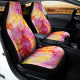 Pink And Yellow Tie Dye Print Universal Fit Car Seat Covers 102422