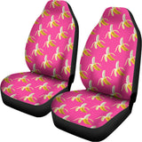 Pink Banana Pattern Print Universal Fit Car Seat Covers 102422