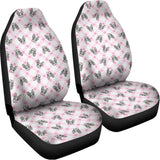Pink Boston Terrier Plaid Print Universal Fit Car Seat Covers 102422
