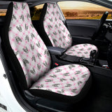 Pink Boston Terrier Plaid Print Universal Fit Car Seat Covers 102422