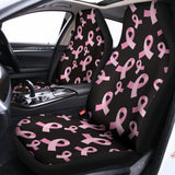 Pink Breast Cancer Ribbon Pattern Print Universal Fit Car Seat Covers 102422