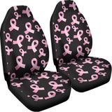 Pink Breast Cancer Ribbon Pattern Print Universal Fit Car Seat Covers 102422