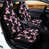Pink Breast Cancer Ribbon Pattern Print Universal Fit Car Seat Covers 102422