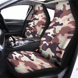 Pink Brown Camouflage Print Universal Fit Car Seat Covers 102422
