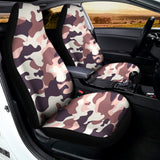 Pink Brown Camouflage Print Universal Fit Car Seat Covers 102422