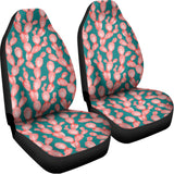 Pink Cactus Pattern Print Universal Fit Car Seat Covers 102422