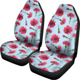 Pink Carnation Pattern Print Universal Fit Car Seat Covers 102422
