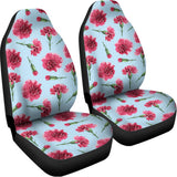 Pink Carnation Pattern Print Universal Fit Car Seat Covers 102422