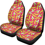 Pink Cartoon Banana Pattern Print Universal Fit Car Seat Covers 102422