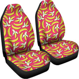 Pink Cartoon Banana Pattern Print Universal Fit Car Seat Covers 102422