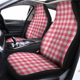 Pink Check Pattern Print Universal Fit Car Seat Covers 102422