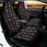 Pink Christmas Flamingo Pattern Print Universal Fit Car Seat Covers 102422