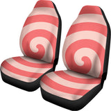 Pink Circle Swirl Print Universal Fit Car Seat Covers 102422