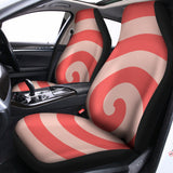Pink Circle Swirl Print Universal Fit Car Seat Covers 102422