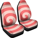 Pink Circle Swirl Print Universal Fit Car Seat Covers 102422