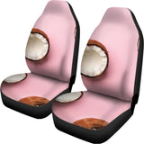 Pink Coconut Pattern Print Universal Fit Car Seat Covers 102422