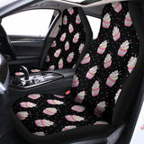 Pink Cupcake Pattern Print Universal Fit Car Seat Covers 102422