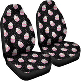 Pink Cupcake Pattern Print Universal Fit Car Seat Covers 102422