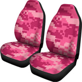 Pink Digital Camo Pattern Print Universal Fit Car Seat Covers 102422