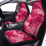 Pink Digital Camo Pattern Print Universal Fit Car Seat Covers 102422