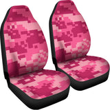 Pink Digital Camo Pattern Print Universal Fit Car Seat Covers 102422