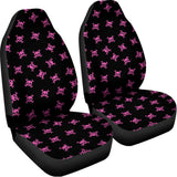 Pink Emo Skull Pattern Print Universal Fit Car Seat Covers 102422