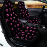 Pink Emo Skull Pattern Print Universal Fit Car Seat Covers 102422