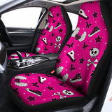 Pink Emo Symbols Pattern Print Universal Fit Car Seat Covers 102422