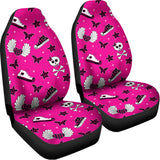 Pink Emo Symbols Pattern Print Universal Fit Car Seat Covers 102422